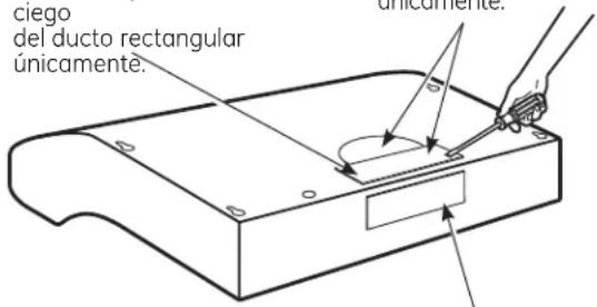 ciego del ducto rectangular únicamente. unicamente.