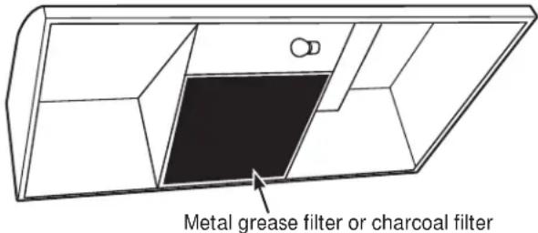 Metal grease filter or charcoal filter