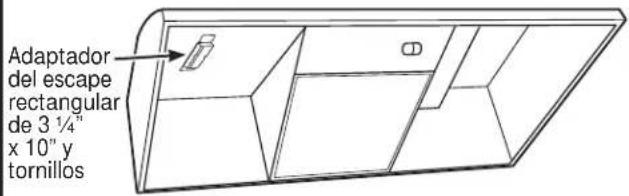 Adaptador del escape rectangular de 3 1/4" x 10" y tornillos