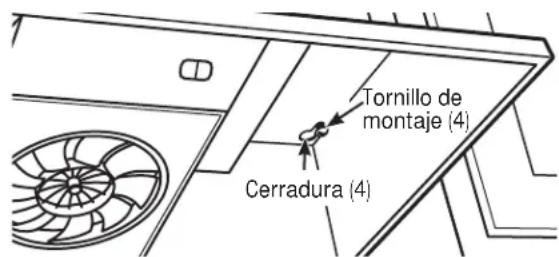 Tornillo de montaje (4) Cerradura (4)