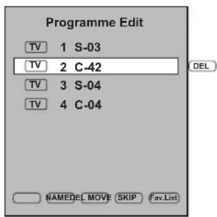 Palsonic PDP5055HD - ■ To delete channels - 1