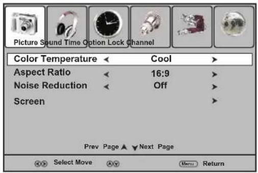 Palsonic PDP5055HD - Customizing the Picture - 2