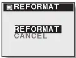 SANYO VPC-R1EX - Press [▲] to select [REFORMAT], and then press the [SET] button. - 1