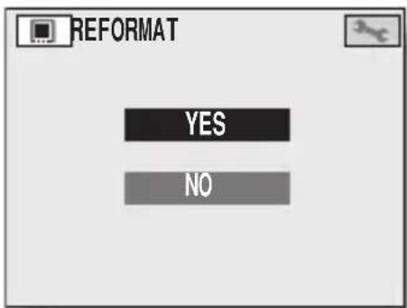 SANYO VPC-MZ3GX - Press [▲] on the arrow button to select "YES". - 2