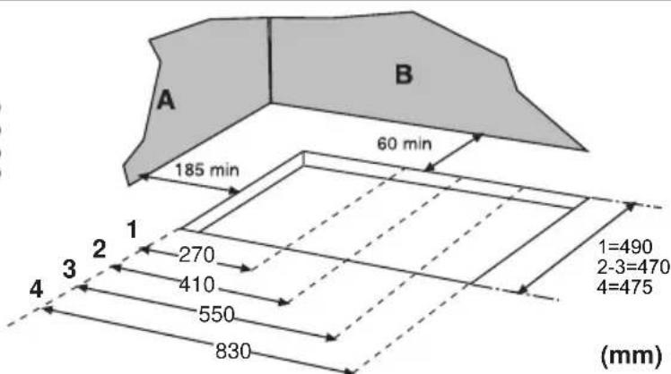 Meireles MVG 2650 N - Dimensões abertura de encaixe - 1