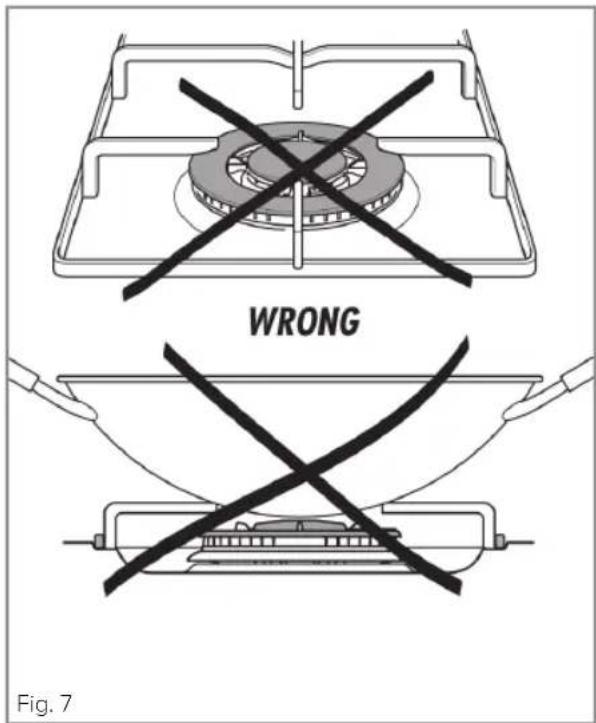 CDA HG7250BL - Correct Use of the Wok Pan Adaptor - 2