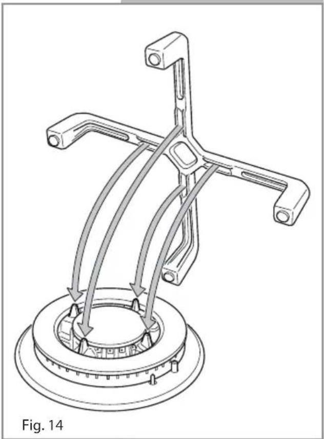CDA 4Q5SS - Correct Positioning of the Triple Ring Burner - 4