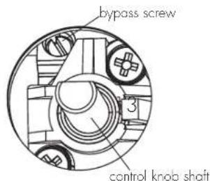 bypass screw control knob shaft