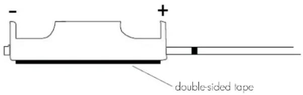 - + double-sided tape