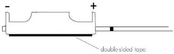 - + double-sided tape