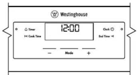 Westinghouse Timer Hi Cook Time 12:00 Clock End Time -+1 - Mode +