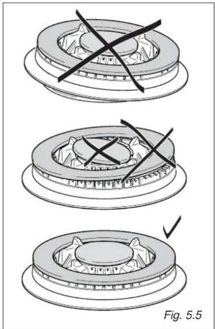 Avanti DGE2403SC - CORRECT REPLACEMENT OF THE BURNERS - 2