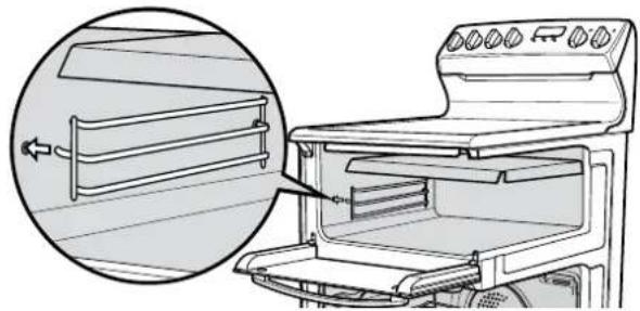 WESTINGHOUSE WLE644WA - Fitting the grill dish supports - 1