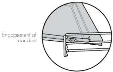 Engagement of rear dish