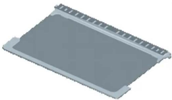 NORDMENDE RTL395WHA - Glass shelf with slide damper - 1