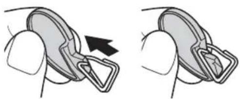 FUJIFILM FinePix JX70 - Open a strap clip. - 1