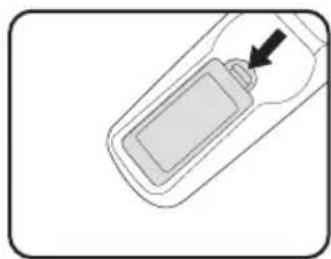 BENQ MS511H - Replacing the remote control battery - 1