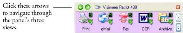 Click these arrows to navigate through the panel's three views.