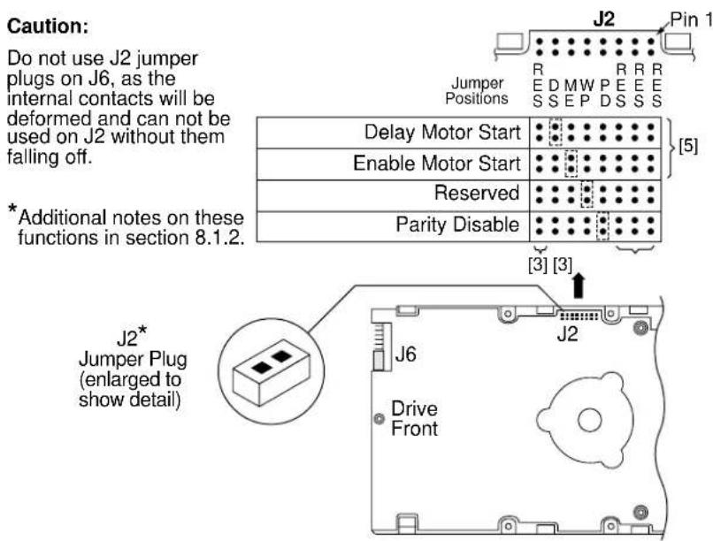 SEAGATE Medalist Pro ST34520WC - Drive ID/option select header - 6