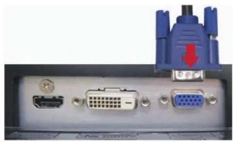 eMachines E193HQV - ▶ To connect video and power cables: - 1