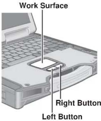 Work Surface Right Button Left Button