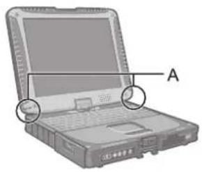 PANASONIC Toughbook CF-19J - Attaching the stylus to the computer - 1