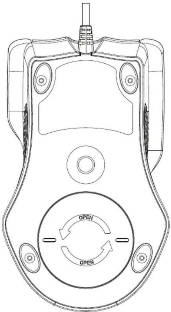 Azio Levetron GM533U - Adjusting the Mouse Weight: - 1