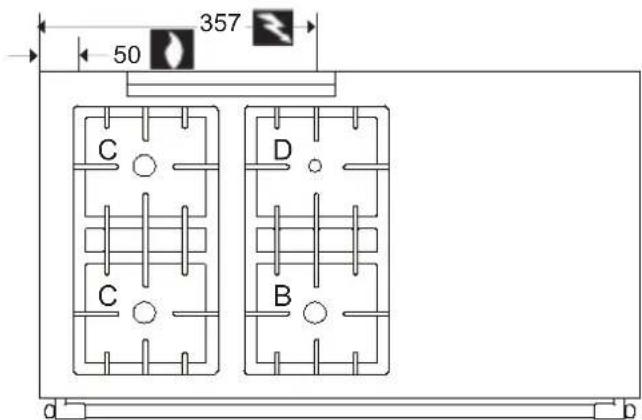 LACANCHE LCF 1132 - gas hobs : - 2