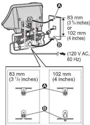 83 mm (3 1/4 inches) or 102 mm (4 inches) (120 V AC, 60 Hz) 83 mm (3 1/4 inches) 102 mm (4 inches)