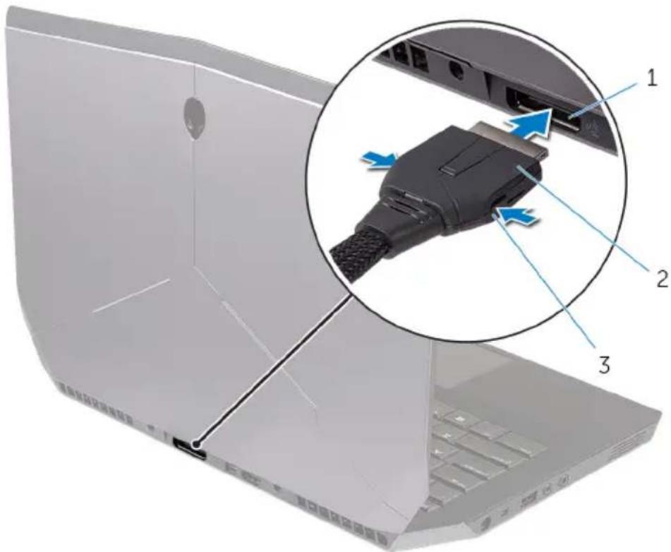 ALIENWARE 452-BCFE - NOVE: Shut down your computer before you connect the graphics cable. - 2