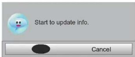 Start to update info. Cancel