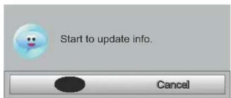 Start to update info. Cancel
