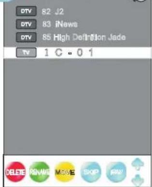 DTV 82 J2 DTV 83 iNews DTV 85 High Definition Jade TV 1 C - 0 1 DELETE REMIME MOVIE SHOP RAW