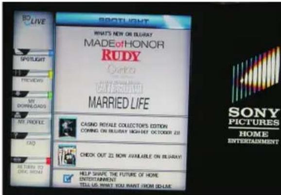 SPOTLIGHT WHAT'S NEW ON BLURAY MADEof HONOR RUDY Geto MARRIED LIFE CASNO ROYALE COLLECTORS EDITION COMING ON BLURAY HIGH-DET OCTOBER 22 CHECK OUT 22 NOW AVAILABLE ON BLURAY HELP SHAPE THE FUTURE OF HOME ENTERTAINMENT TELL US WHAT YOU WANT FROM DELIVE
