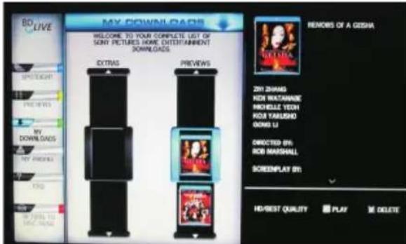 MY DOWNLOADS WELCOME TO YOUR COMPLETE LIST OF SONY PICTURES HOME ENTERTAINMENT DOWNLOADS EXTRAS PREVRS RENOIS OF A GISHA ZWJ ZHANG NON WATANANE MICHELLE YEDH KOB TAHUSHO GONDS LI DIRECTED BY: ROB MARSHALL SCREENPLAY BY: HIVEST QUALITY PLAY DELETE