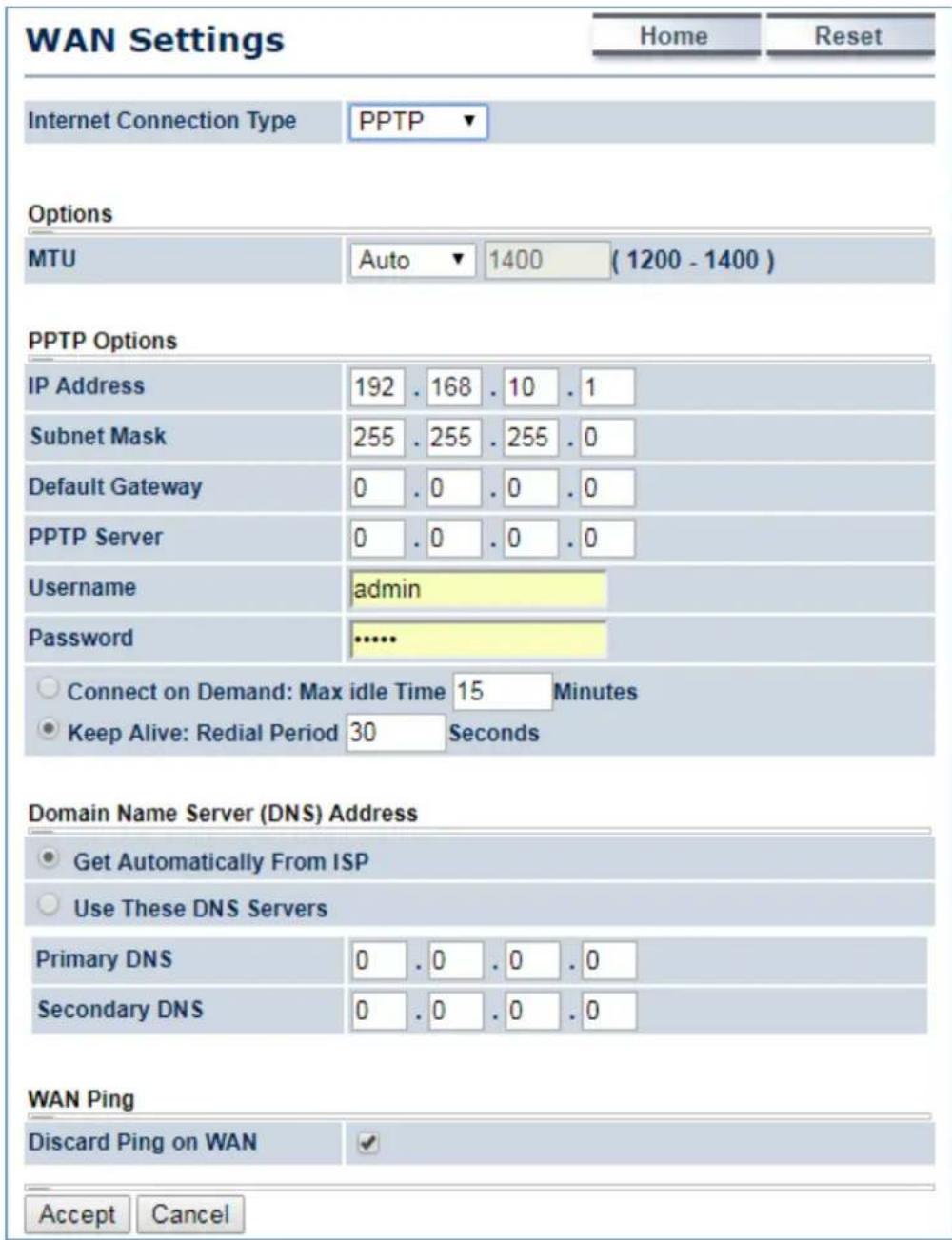 Planet WAP-500N - PPTP - 1