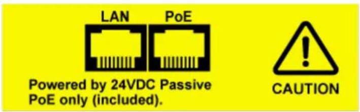 Planet WAP-500N - PoE Warning Label - 1