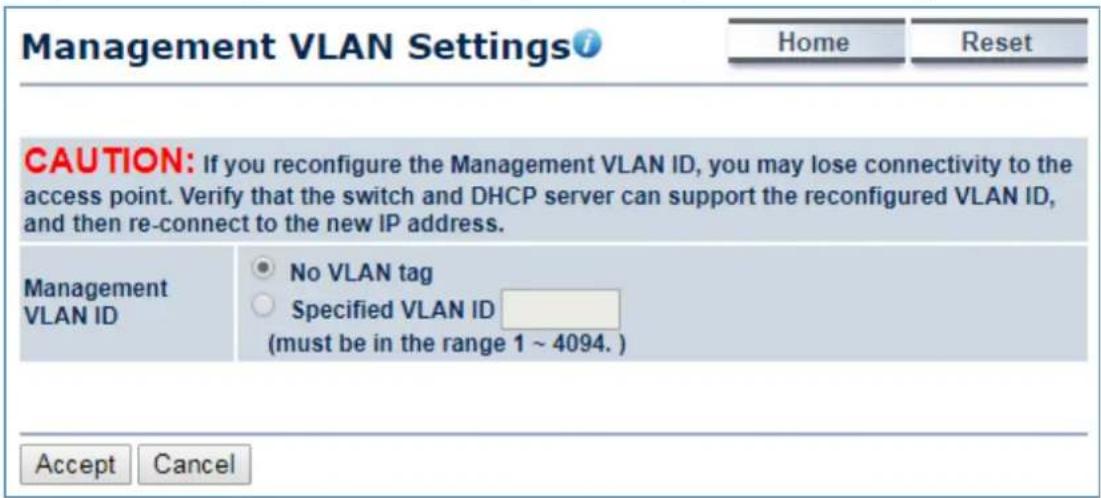 Planet WAP-500N - Management VLAN - 1