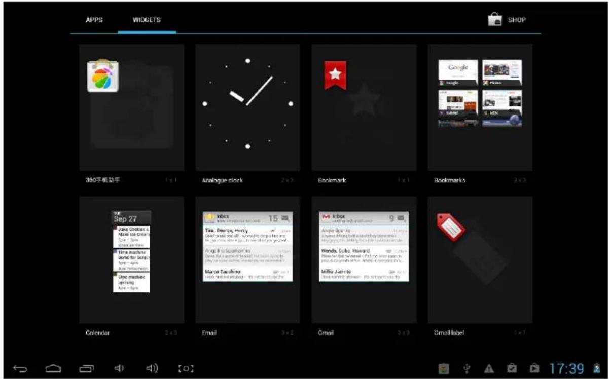 APPS WIDGETS SHOP 360手机助手 Analogue clock Bookmark Bookmarks Sep 27 Time machine demo for GoGo Maroo Zacahino Calendar Email Gmail Gmail label 1x1 2x2 1x1 3x2 9x1 15x2 3x2 3x0 1x1 17:39