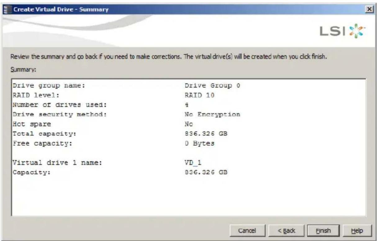 Supermicro AOC-USAS2-L8E - Creating a Virtual Drive Using the Advanced Method - 4