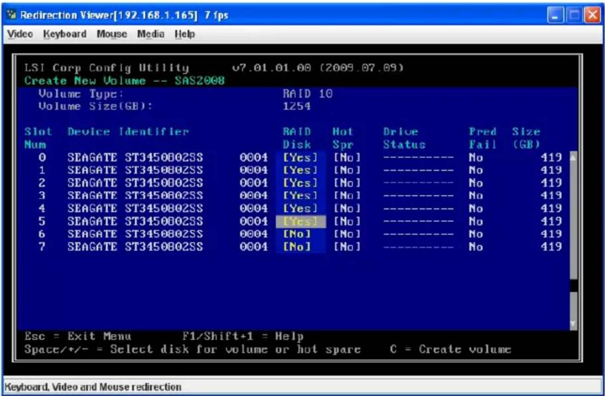 Supermicro AOC-USAS2-L8E - 7-3 Creating a RAID 1E or RAID 10 Volume - 1
