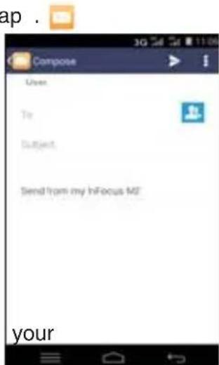 ap . 3G 56 58 11:00 Compose User To Subject Send from my InFocus M2 your
