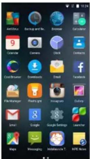 Add/Virus Backup and Web... Browser Calculator Calendar Camers Clock Contacts Cool Browser Downloads Email Facebook File Manager Flash Light Instagram Gallery Email Google Google Settings Launcher Maps Messaging MobileSync T. MPE Hive