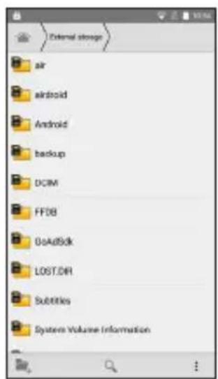 External storage air android Android backup DCIM FFDB GoAa9dk LOST.DIR Subtitles System Volume Information