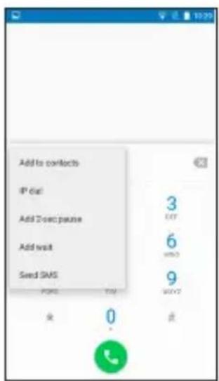 Add to contacts IP dial Add 2 sec pause Add wait Seed SMS 3 OUT 6 WNS 9 WNT 0 是
