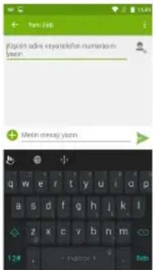 Yes! Web Kılımlı adıre veya tekefəri numlerasını yazın + Metin mesaj yazın