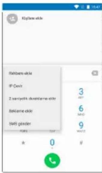 Kılıçans elke Rahbans elke IP Çevir 2 samyetikı daxanlarna elke Raklarne elke SMS plender 3 6 9 OK/2 * 0 #
