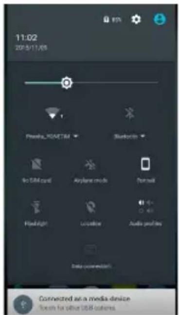 11:02 20:5/11/06 Praeta_HAVETM Bluetooth No SIM card Airplane mode Format Highlight Locative Audio profiles Data powered by: Connected at a media device Search for other USB colors.