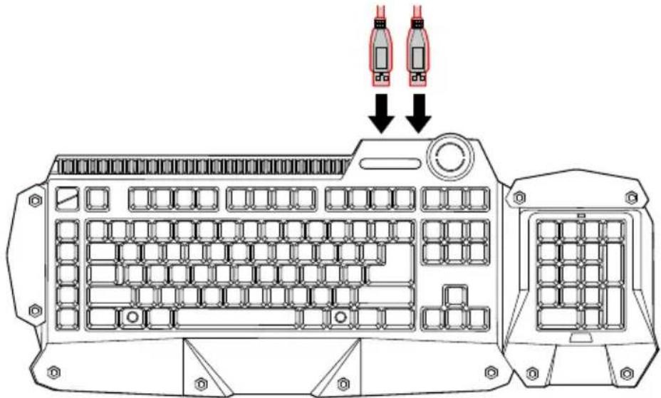 Azio Levetron KB577U Mech5 - USB Expansion Ports: - 1
