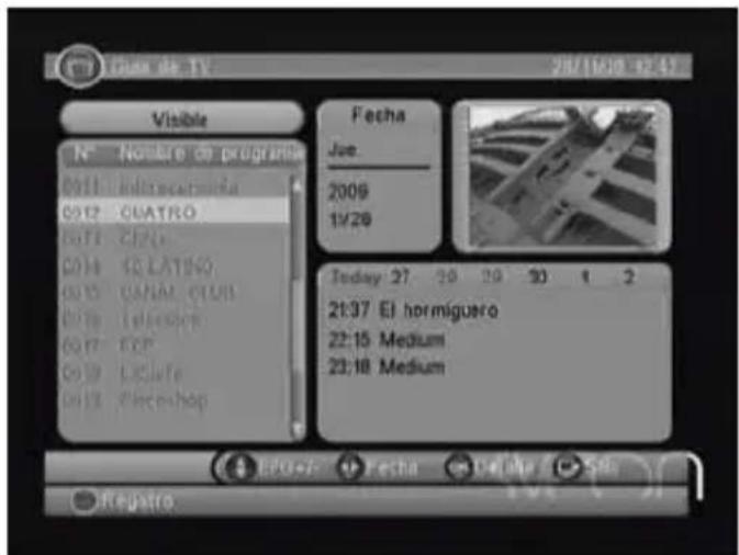 28/11/08 12:43 Visible N° Nombre en programa 2011 Inlatrocauola 02/12 CUATRO. 03/13 CPO. 04/14 SCLATO. 05/15 CANAL OTUS 06/16 Tefesica 07/17 EFO. 08/19 LiguFe 09/10 Placeshop Fecha Jue. 2009 11/28 Today 27 28 29 30 31 32 21:37 El hormiguero 22:15 Medium 23:18 Medium Registro.